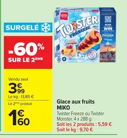 Carrefour MIKO Glace aux fruits offre