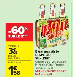 Carrefour DESPERADOS SUNLIGHT Bière aromatisée offre