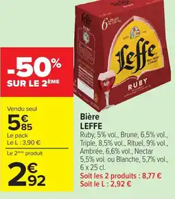 Carrefour LEFFE Bière offre