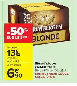 Carrefour GRIMBERGEN Bière d'Abbaye offre