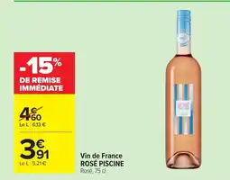 Carrefour ROSÉ PISCINE Vin de France offre