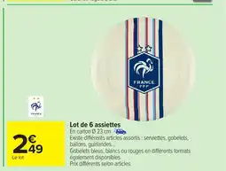 Carrefour Lot de 6 assiettes offre