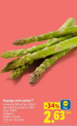 Lidl Asperge verte sachet offre