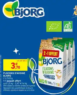 Intermarché BJORG Flocons d'avoine offre