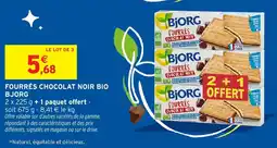 Intermarché BJORG Fourrés chocolat noir bio offre