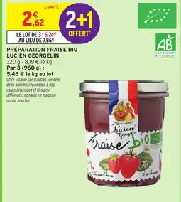 Intermarché LUCIEN GEORGELIN Préparation fraise bio offre