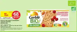 Intermarché GERBLÉ BIO Biscuit bio sablé cranberry saveur amande offre