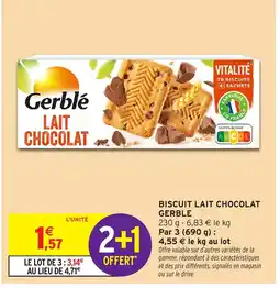 Intermarché GERBLE Biscuit lait chocolat offre