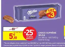 Intermarché MILKA Choco suprême offre