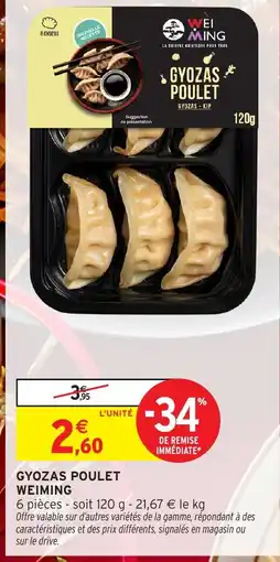 Intermarché WEIMING Gyozas poulet offre