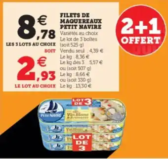 Super U Filet de Maquereaux Petit Navire offre