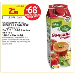 Intermarché KNORR & LA POTAGERE Gaspacho original offre