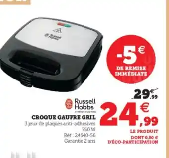 Super U Croque Gaufre Gril offre