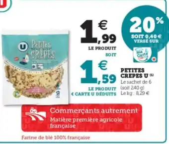 Super U Petites Crepes U offre