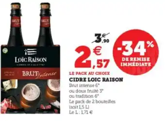 Super U Cidre Loic Raison offre