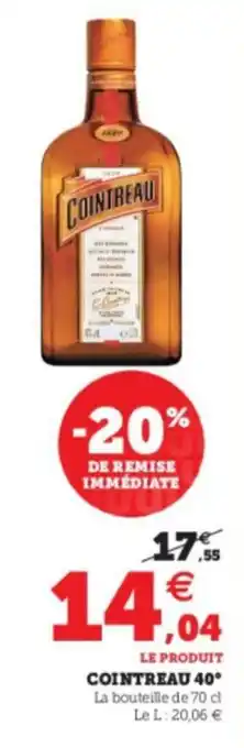 Super U Cointreau 40° offre