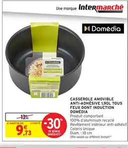 Intermarché DOMÉDIA Casserole amovible anti-adhésive tous feux dont induction offre