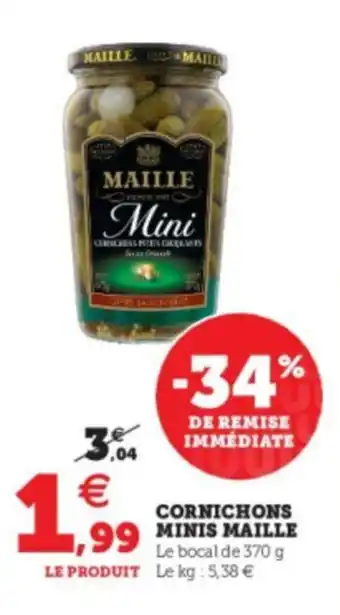 Super U Cornichons Minis Maille offre