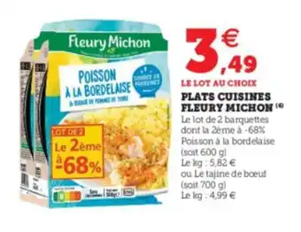 Super U Plats Cuisines Fleury Michon offre