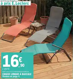 E.Leclerc Chaise longue à bascule offre