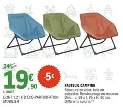 E.Leclerc Fauteuil camping offre