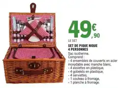 E.Leclerc Set de pique nique 4 personnes offre