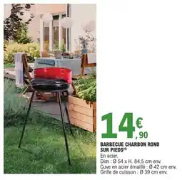 E.Leclerc Barbecue charbon rond sur pieds offre