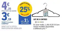E.Leclerc Lot de 8 cintres offre