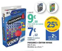 E.Leclerc Puissance 4 édition voyage offre