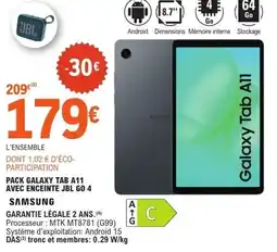 E.Leclerc Pack galaxy tab a11 avec enceinte jbl go 4 SAMSUNG offre
