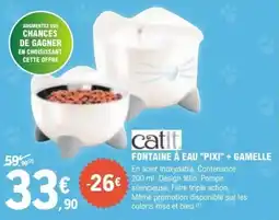 E.Leclerc Fontaine à eau pixi + gamelle offre