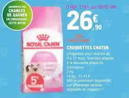 E.Leclerc Royal canin croquettes chaton offre