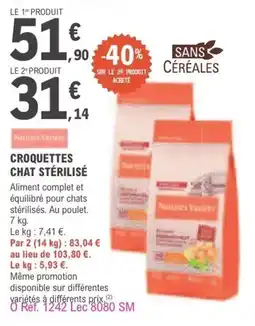 E.Leclerc Croquettes chat stérilisé offre