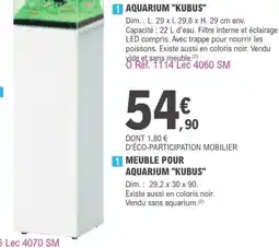E.Leclerc Meuble pour aquarium kubus offre