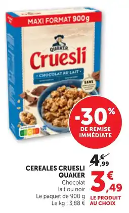 Bi1 Cereales cruesli quaker offre