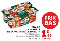 Bi1 Yaourt aux fruits prix choc panier de yoplait offre