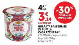 Bi1 Burrata pasteurise di bufala casa azzurra offre