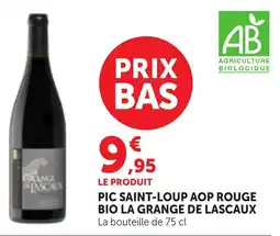 Bi1 Pic saint-loup aop rouge bio la grange de lascaux offre