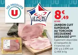 Bi1 Jambon cuit supérieur au torchon découenné dégraissé u offre