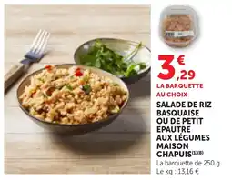 Bi1 Salade de riz basquaise ou de petit epautre aux légumes maison chapuis offre