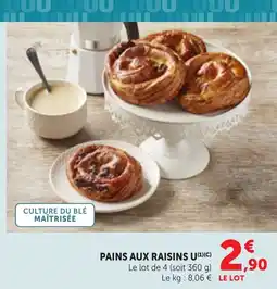 Bi1 Pains aux raisins u offre