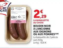 U Express Boudin noir à l'ancienne aux oignons ou aux pommes offre