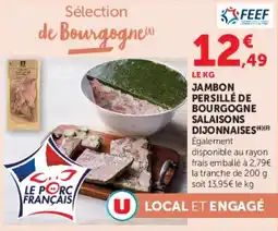 U Express Jambon persillé de bourgogne salaisons dijonnaises offre