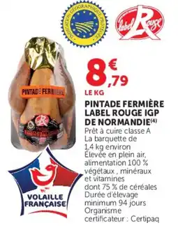 U Express Pintade fermière label rouge igp de normandie offre
