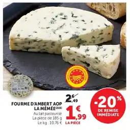 U Express Fourme d'ambert aop la mémée offre