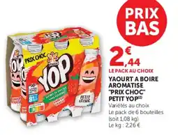 U Express Yaourt a boire aromatise prix choc petit yop offre