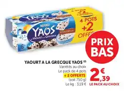 U Express Yaourt a la grecque yaos offre
