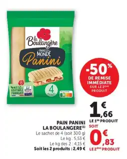 U Express Pain panini la boulangere offre
