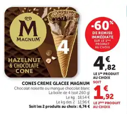 U Express Cones creme glacee magnum offre