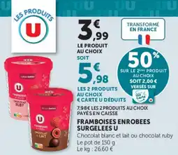 U Express Framboises enrobees surgelees u offre